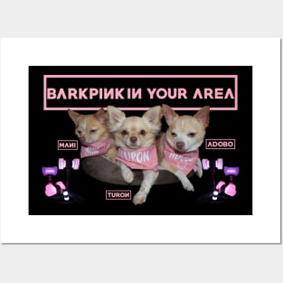 BarkPink in your area Pink Bandanas Posters and Art